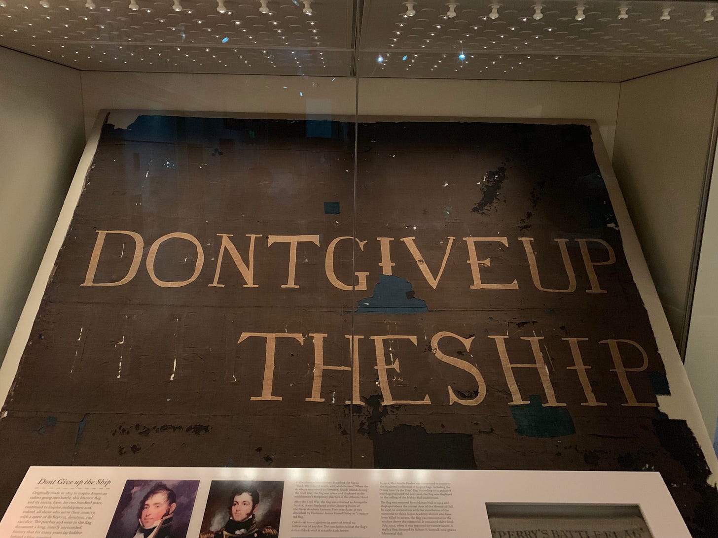 The original “DONT GIVE UP THE SHIP” flag at the United States Naval  Academy : r/vexillology