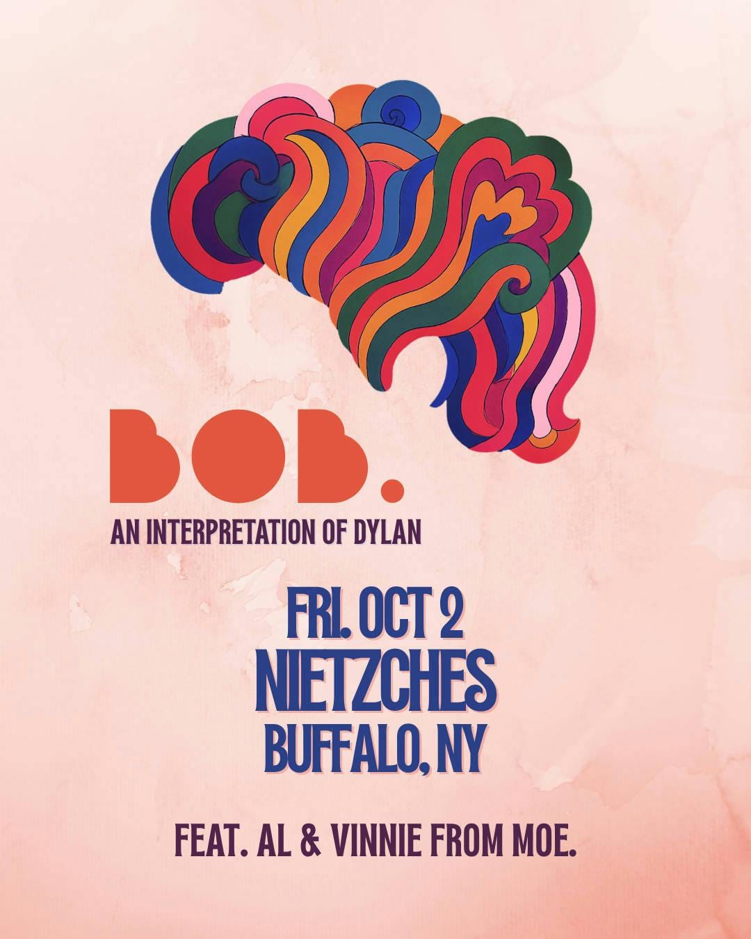 bob. featuring Al + Vinnie from moe. @ Nietzsche's - 10.2.2026 event banner