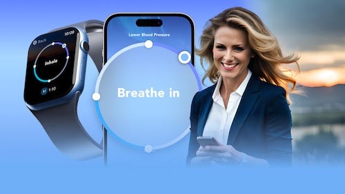 Blood pressure app BreathNow | breathing exercises for high blood pressure, blood pressure  tracker, heart rate monitor, stress monitor, blood pressure  log