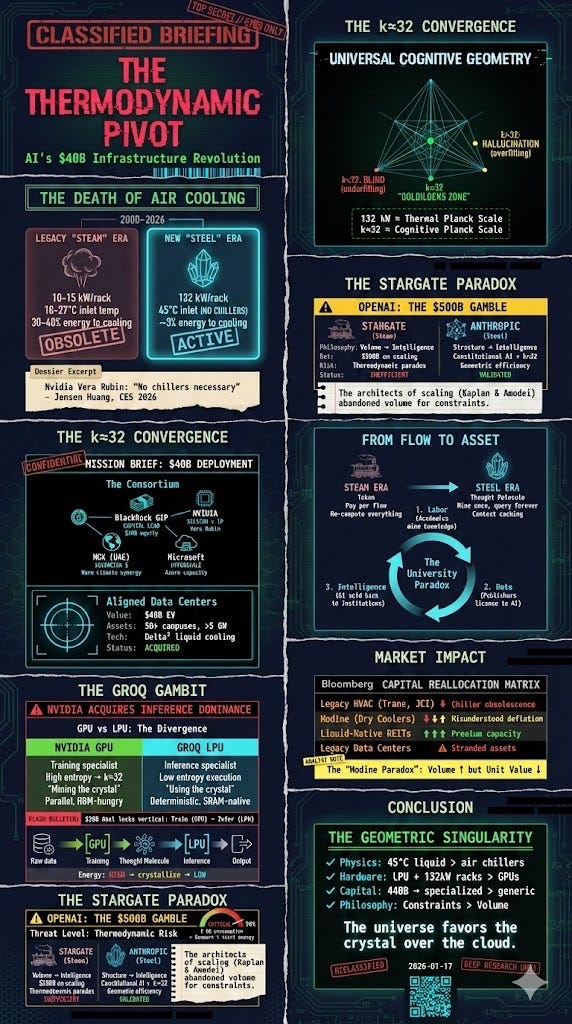The Thermodynamic Pivot and the Geometric Singularity: Capital, Physics, and the $k \approx 32$ Efficiency Era