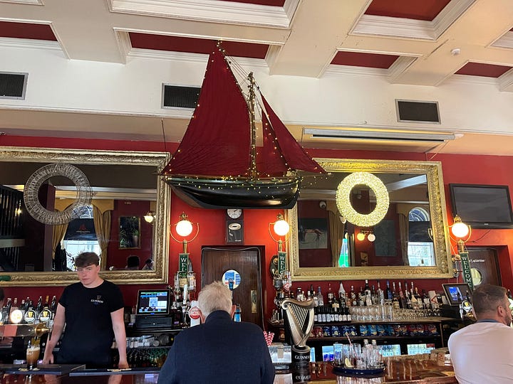 Outside and inside The Galway Hooker