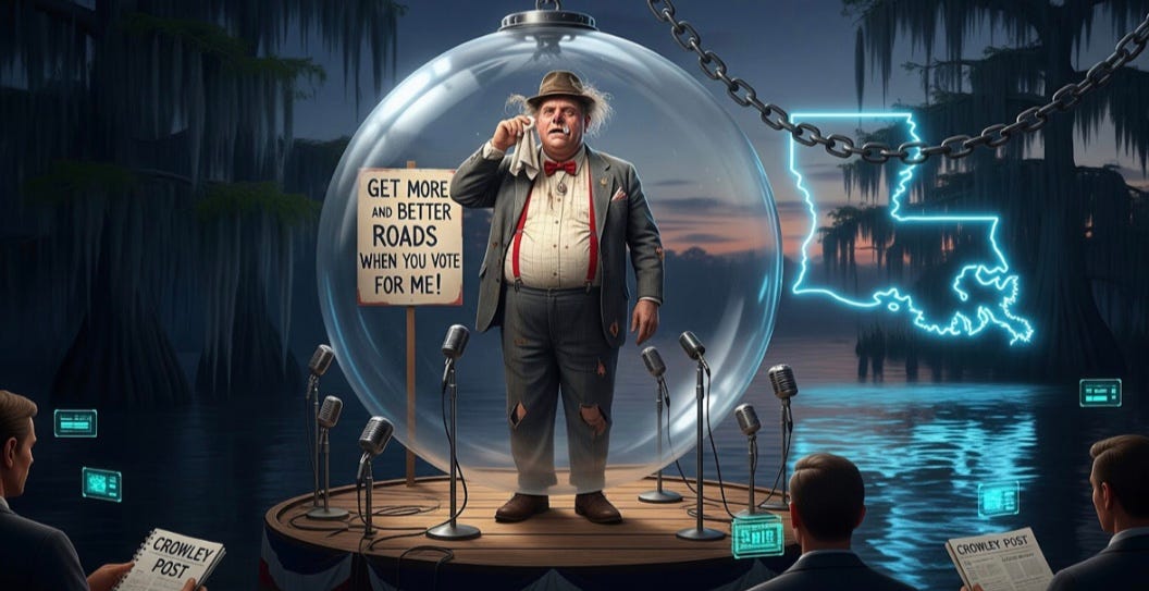 Orb spirit of Earl Long sentenced to being chained by unfinished regrets