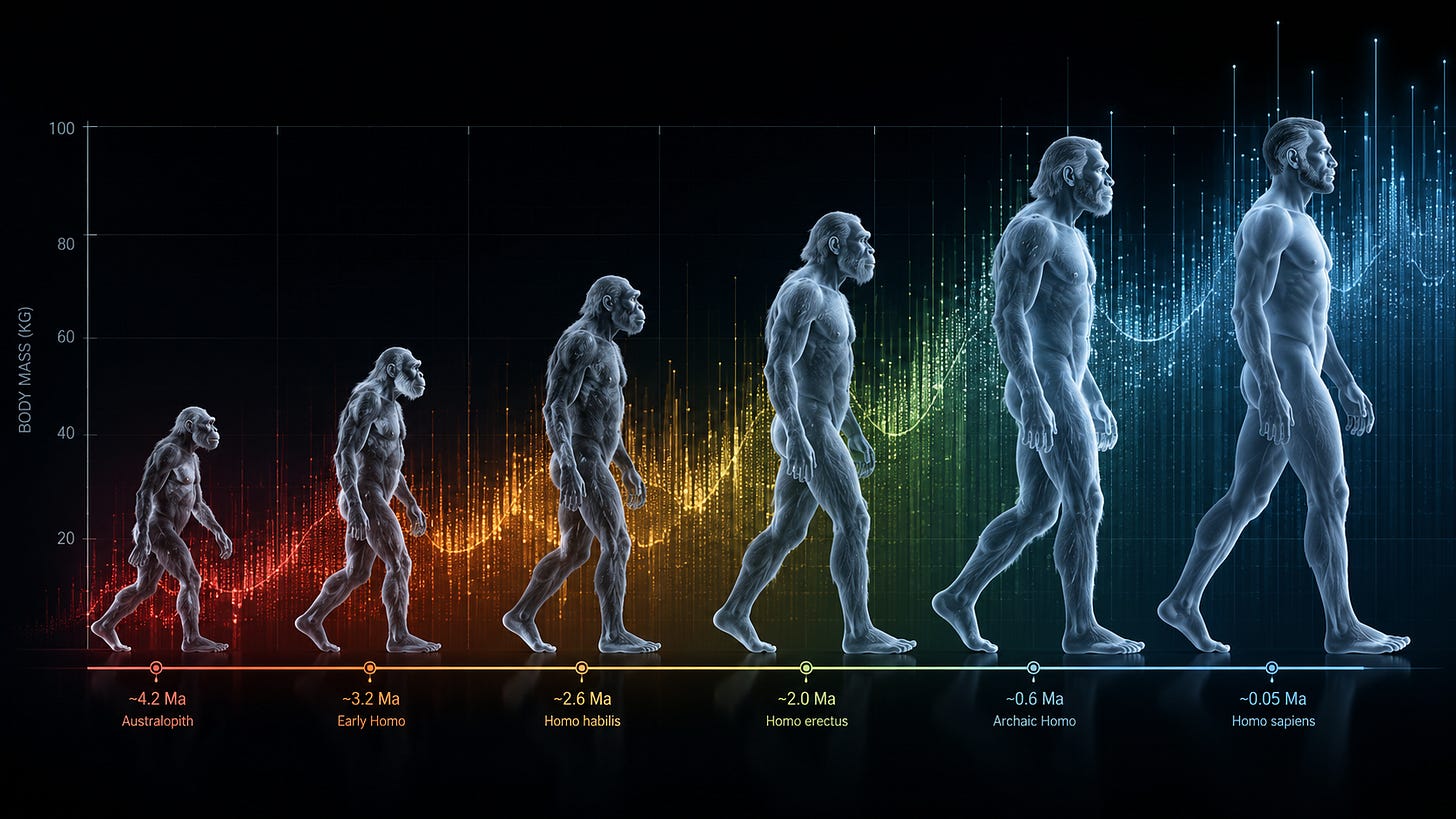 Hominin Body Size Jump Around 2 Million Years Ago_ancientcontent