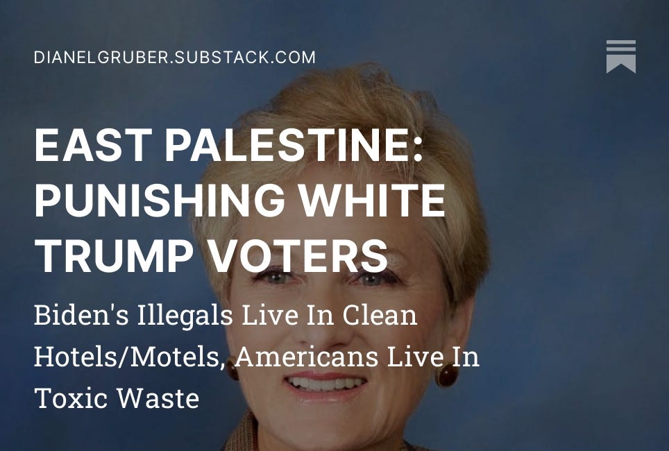 EAST PALESTINE: PUNISHING WHITE TRUMP VOTERS