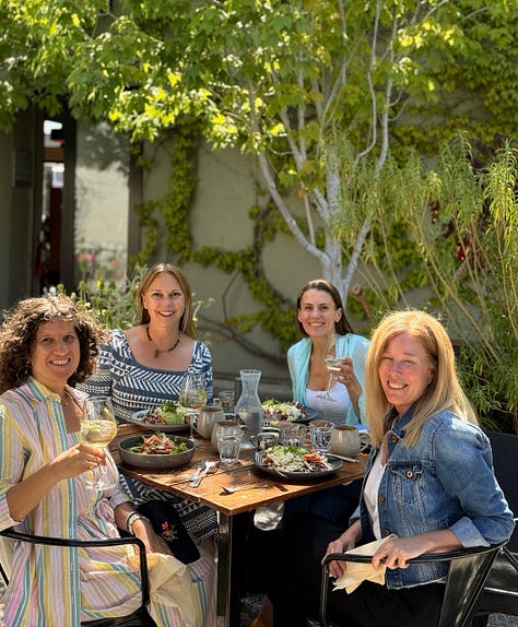 Sarah visits with friends in California