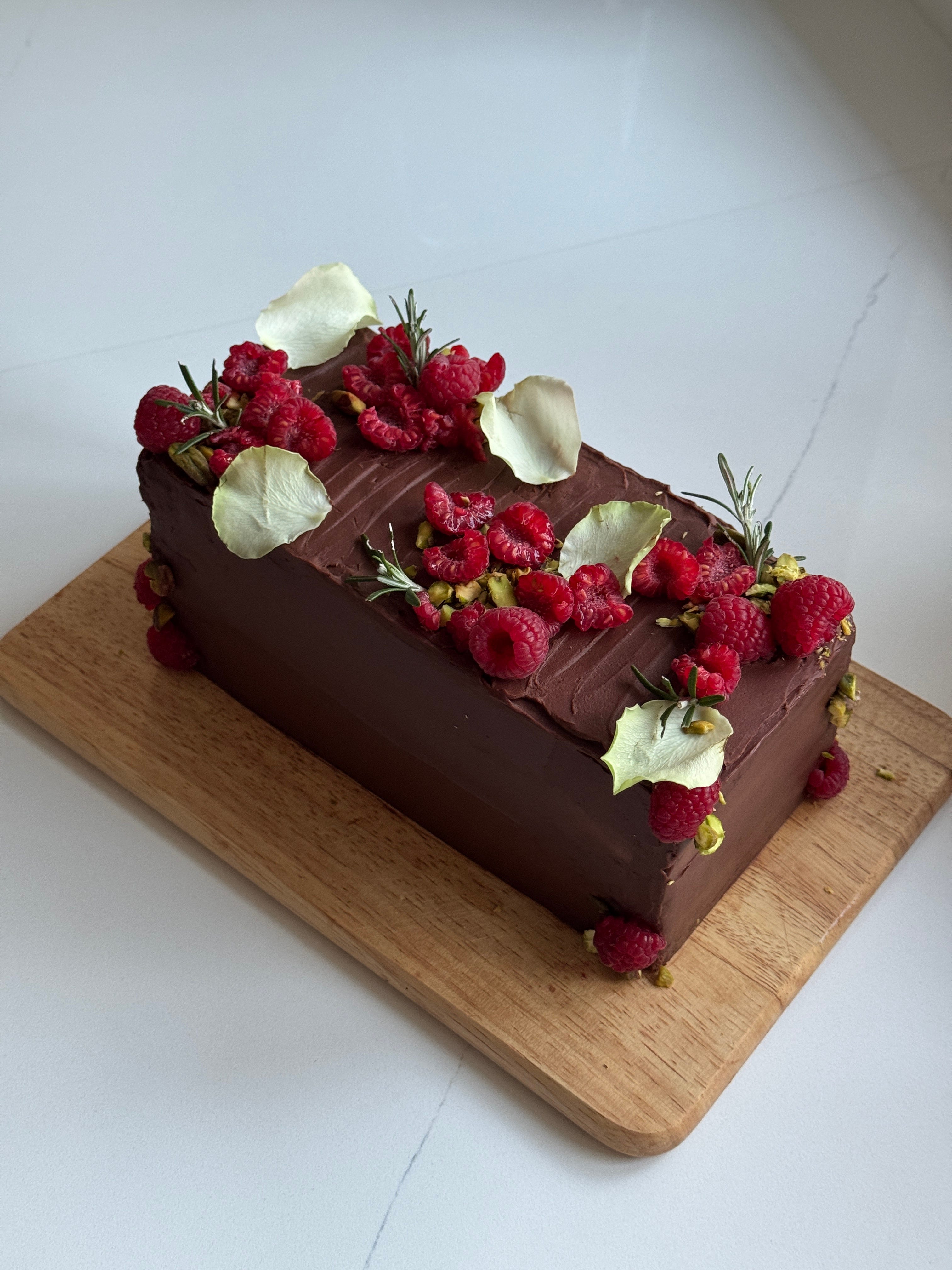  179 Chocolate Raspberry Whipped Mascarpone Birthday Cake