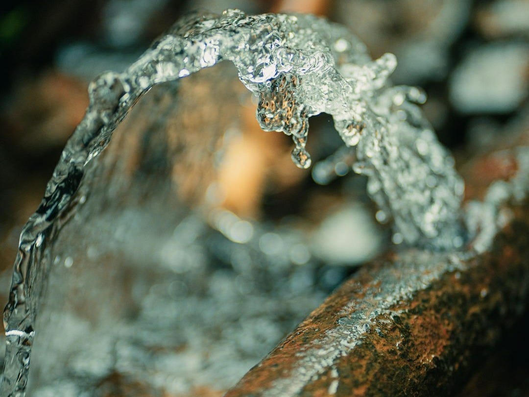 a close up of a stream of water
