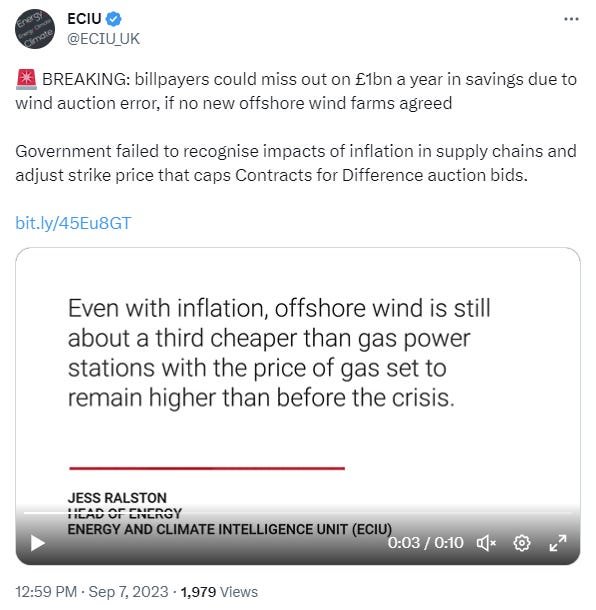 Figure 5 - ECIU If we had more subsidy wind would be a third cheaper than gas