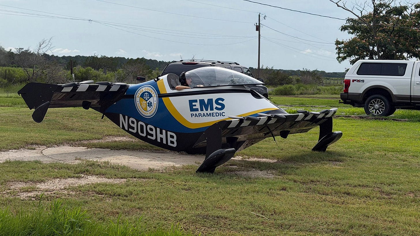 Pivotal BlackFly eVTOL aircraft with EMS livery