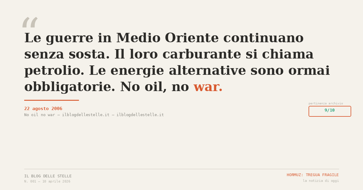 Hormuz. Quaranta chilometri d'acqua, vent'anni di avvertimenti.