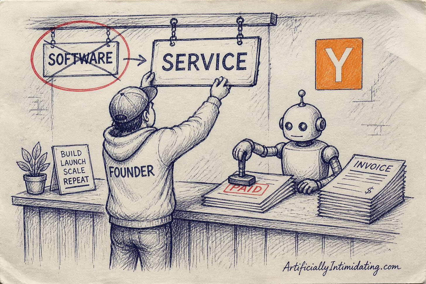 The new startup pitch: stop selling the tool, sell the finished job. The new startup pitch: stop selling the tool, sell the finished job.