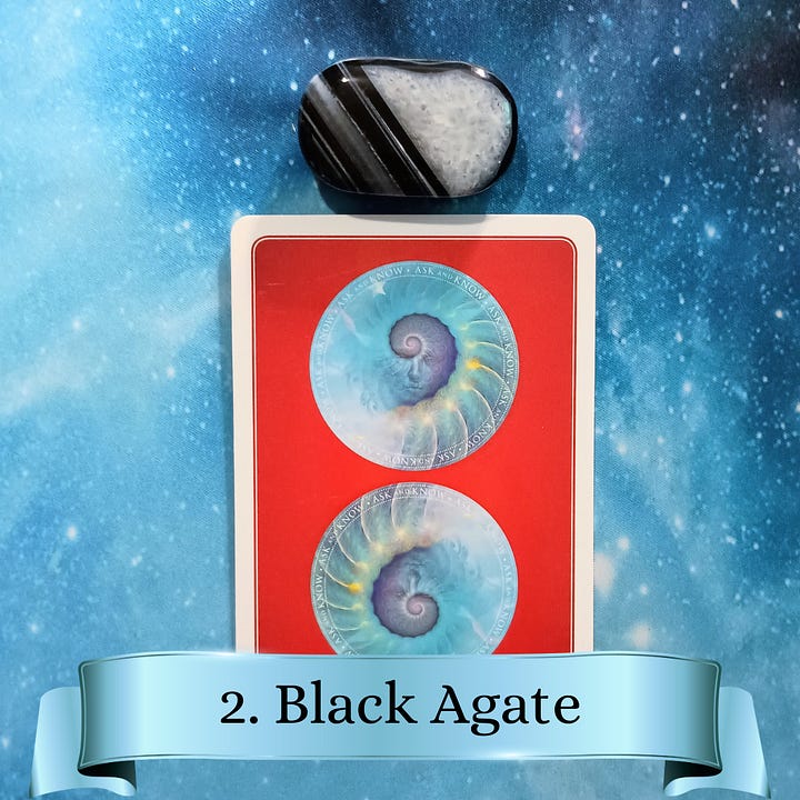 Pick-A-Card Tarot Reading for February 2026, Pile selection,1. Silk Agate (Orange/Brown), 2. Black Agate, 3. Rose Quartz, 4. Orange Calcite