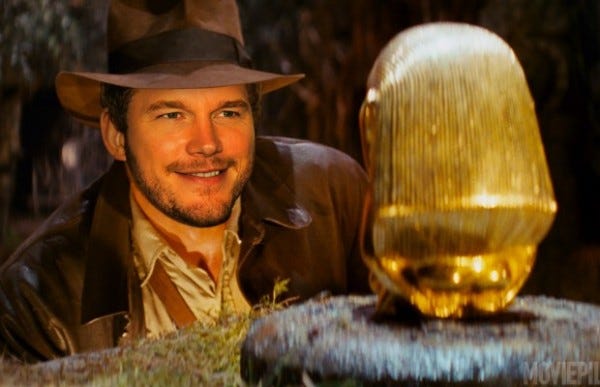 chris pratt golden touch for indiana jones movie 2015 chris pratt golden touch for indiana jones movie 2015