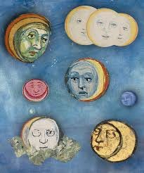 Medieval manuscript moons reminding you to look at the sky tonight. 🌚 It's  a full moon and an eclipse visible in Africa, Asia, Australia, and large  portions of Europe. Moon details from: