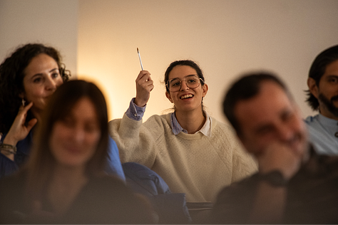Imágenes de alumnos en la última sesión del curso en Instituto Tramontana