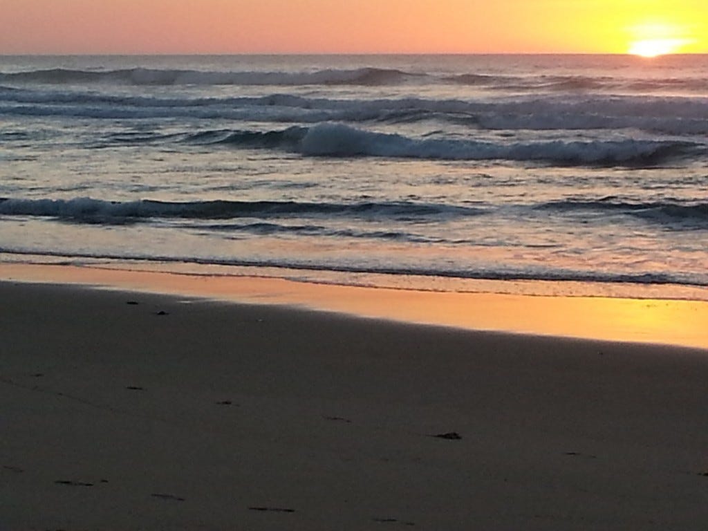 sunset beach portugal