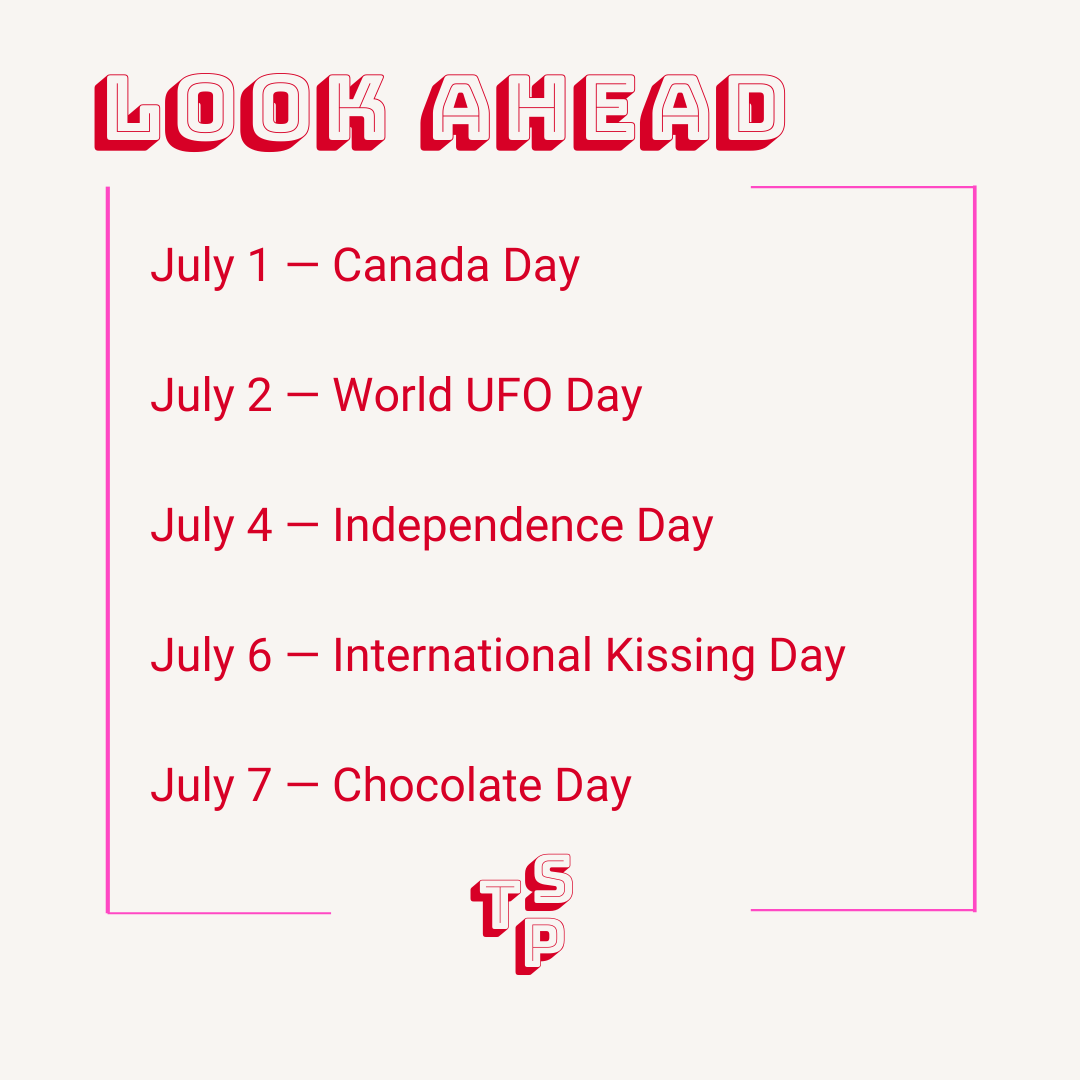 Look-ahead calendar for the first week of July 2023