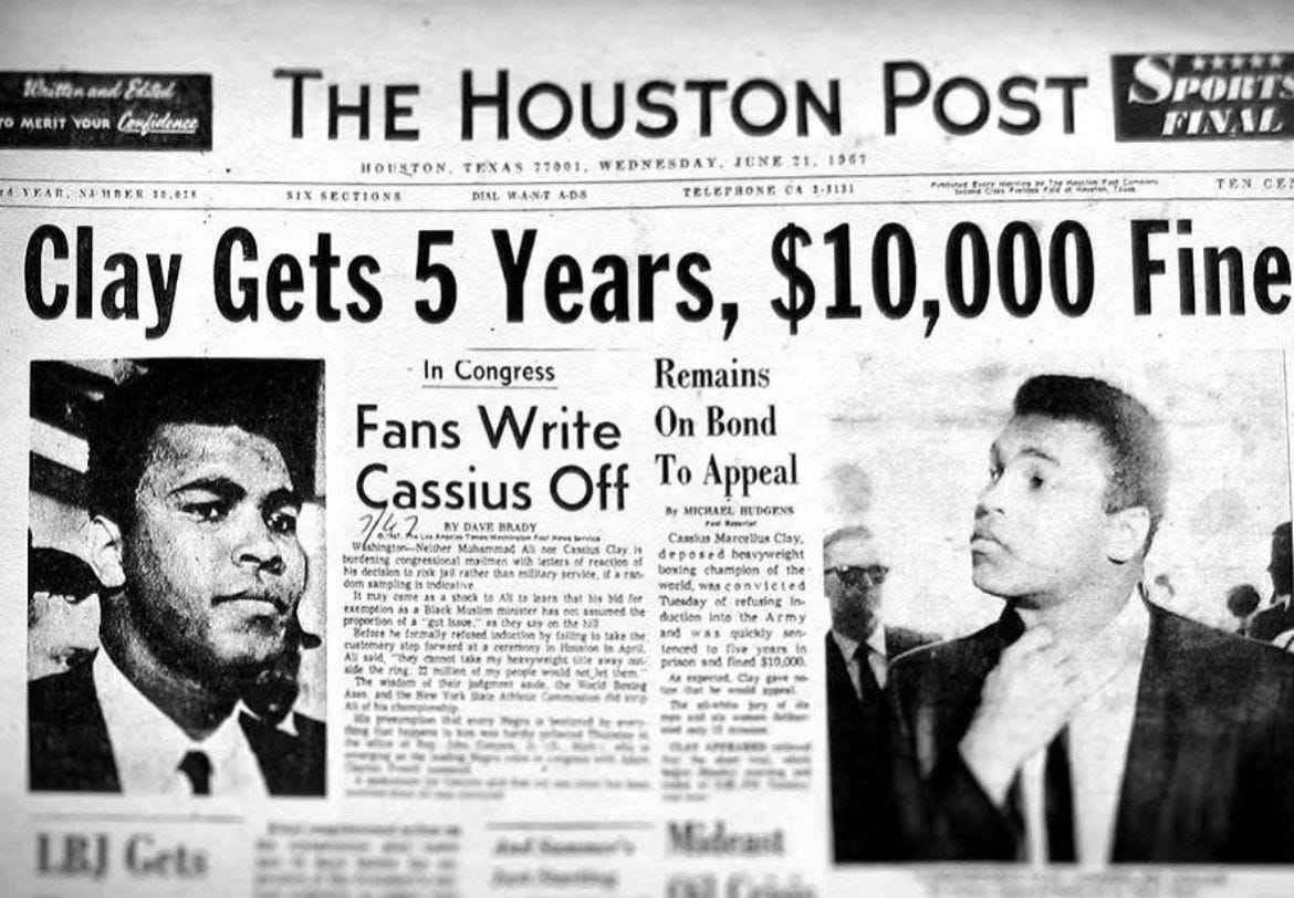 Muhammad Ali and Draft Refusal for the Vietnam War, 1967