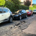 Nueva rotura de tuberías en la calle Guadarrama