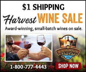 $1 Shipping Harvest Wine Sale