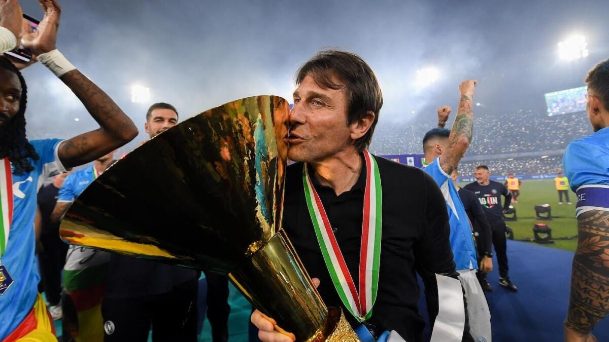 Napoli coach Antonio Conte becomes first manager in Serie A history to win  Scudetto with three different teams - CBSSports.com