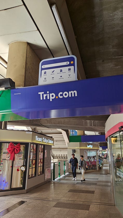 Trip.com BTS takeover (Prom Phrong Station)