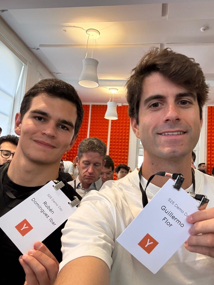 Guillermo Flor and Rubén Domínguez Ibar at Y Combinator Guillermo Flor and Rubén Domínguez Ibar at Y Combinator