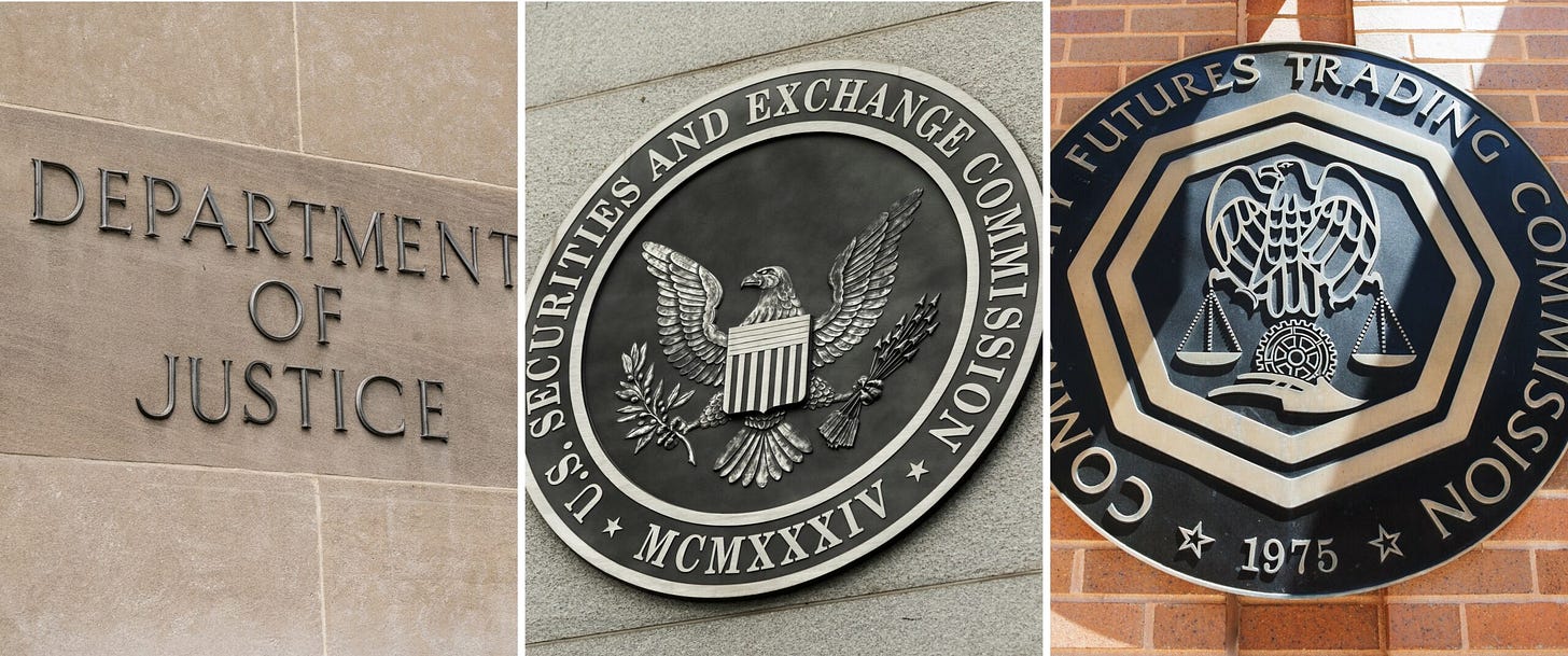 US regulators DoJ, SEC, CFTC probe crypto platform FTX