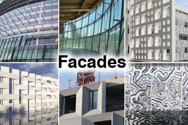Different types of facades for commercial building - Constro Facilitator Different types of facades for commercial building - Constro Facilitator