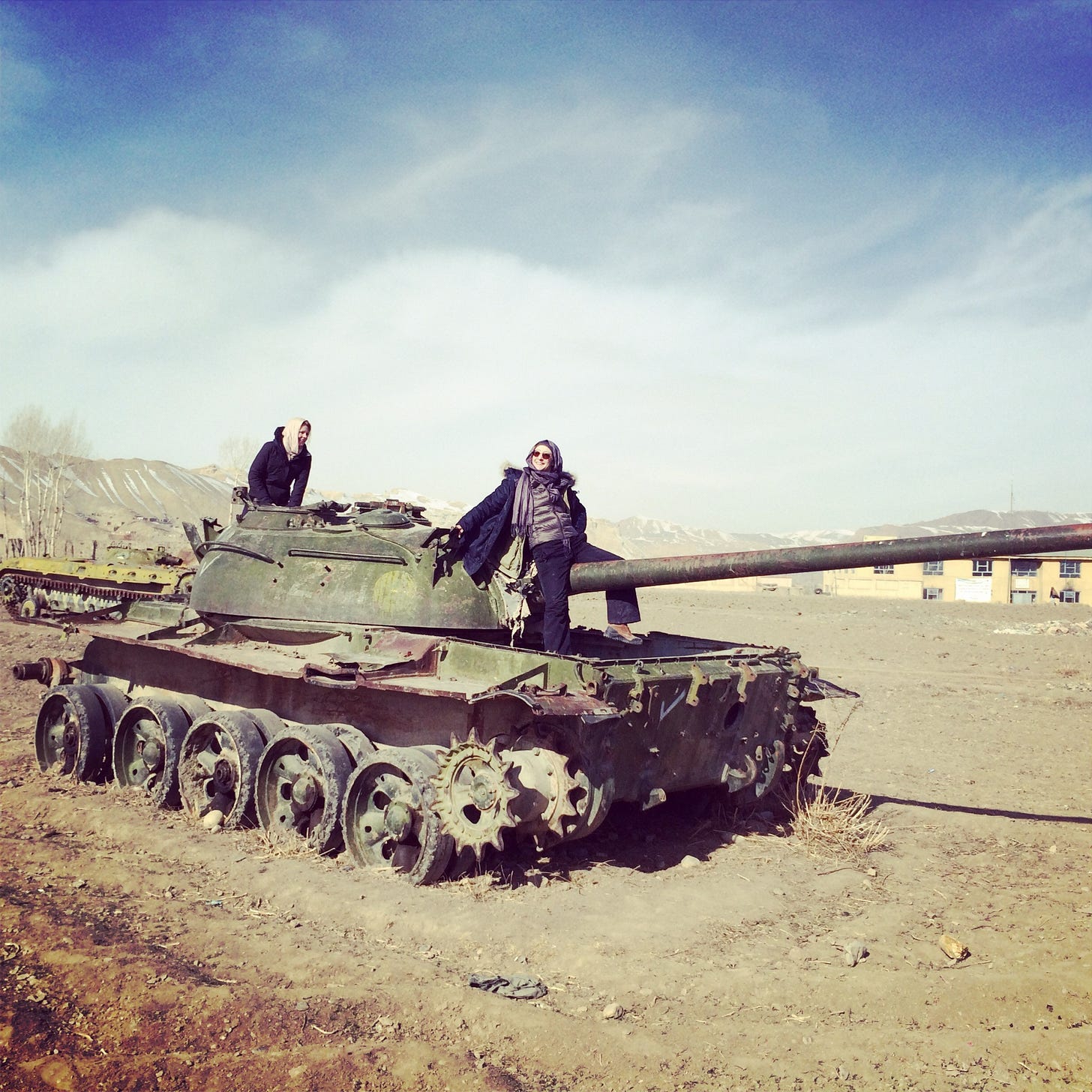 In which I recreated Cher's "If I Could Turn Back Time" video ... on a Russian Tank in Afghanistan