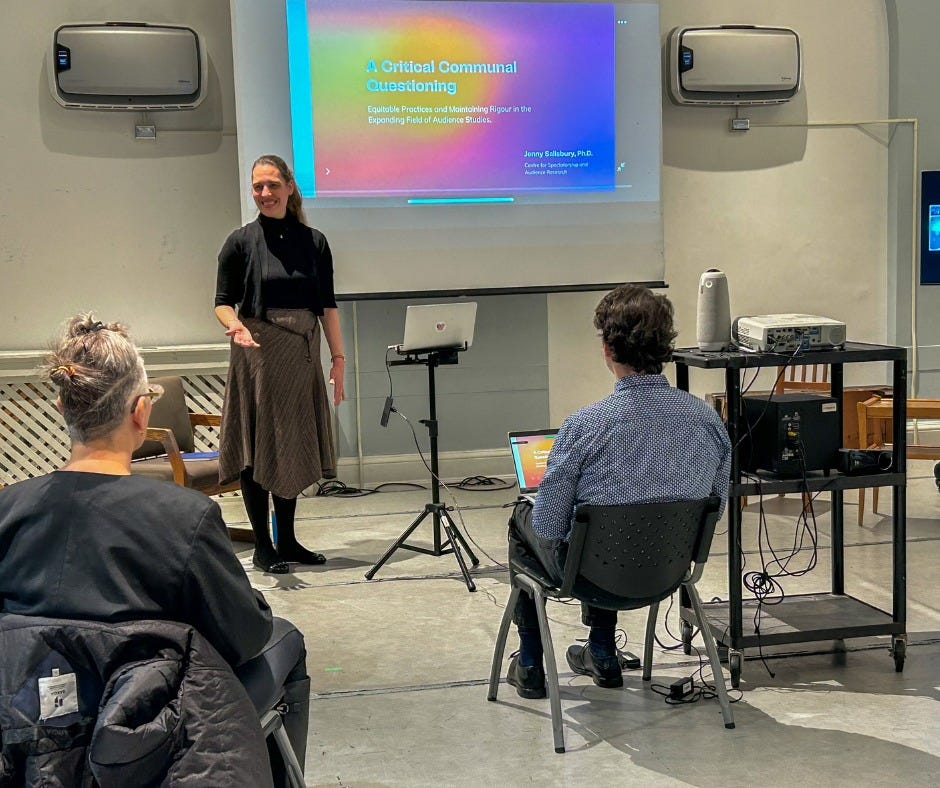 Description: Dr. Jenny Salisbury presenting on A Critical Communal Questioning