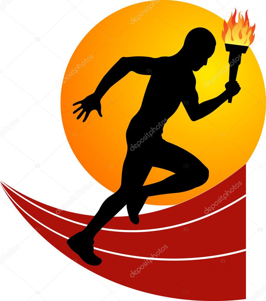 Olympic runner — Stock Vector © magagraphics #9744590