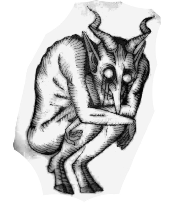 This may contain: a black and white drawing of a demon This may contain: a black and white drawing of a demon