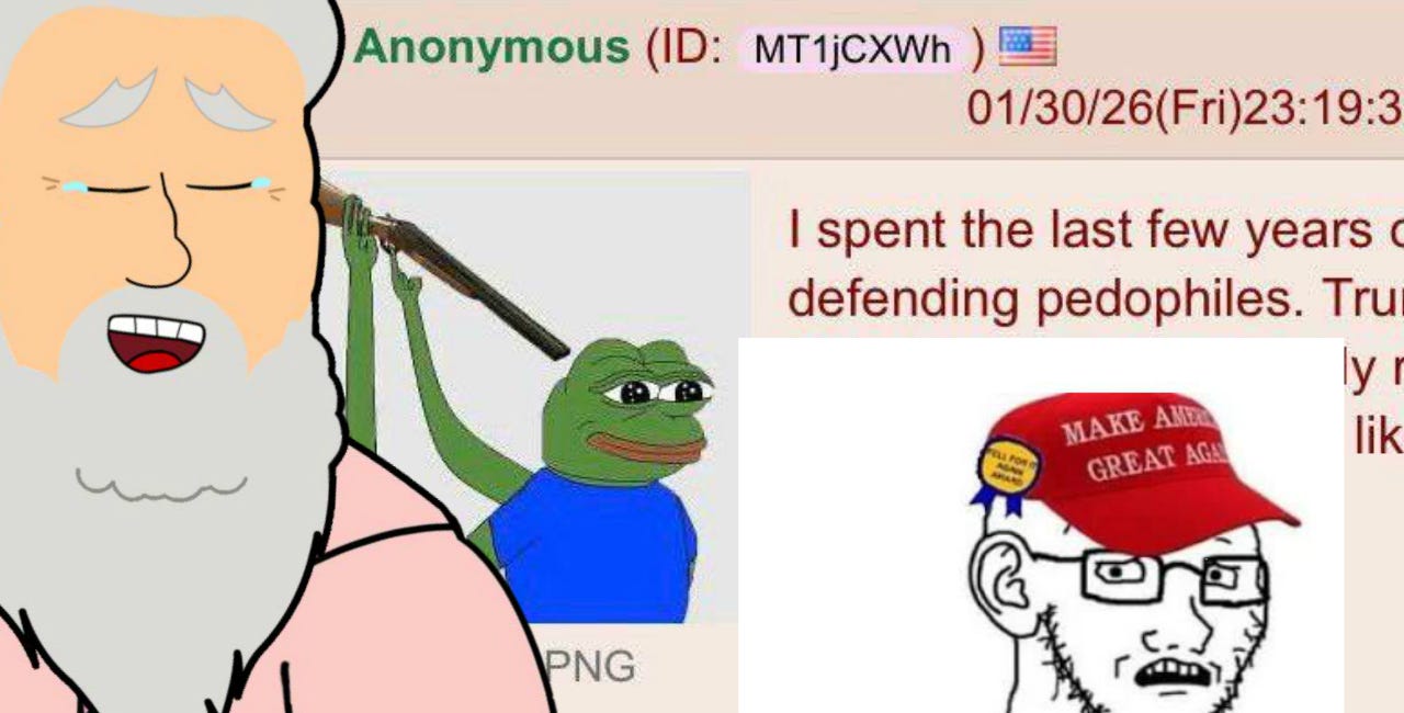 Trump Supporter Realizes He’s Been Defending Pedos All These Years