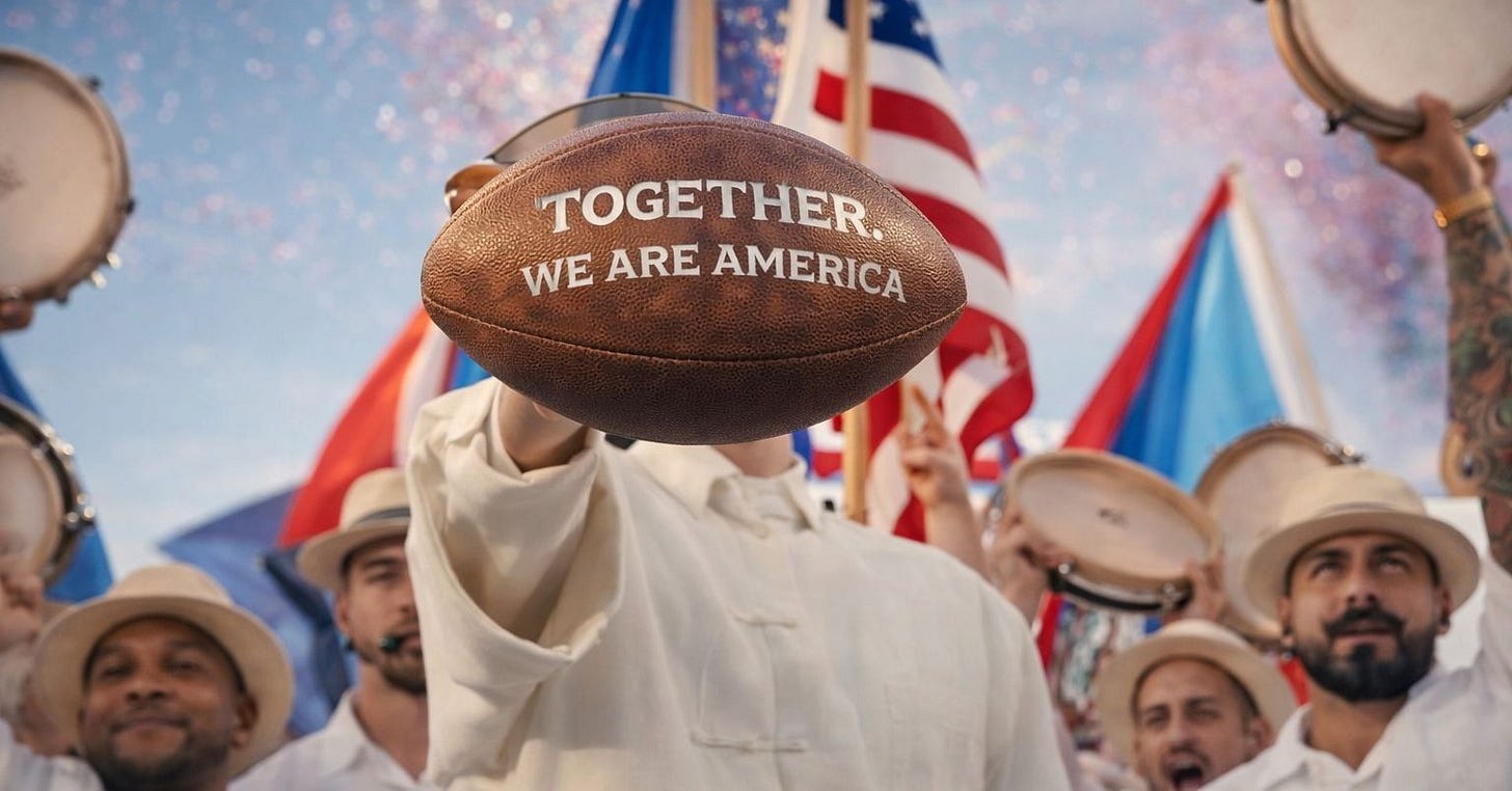 May be an image of text that says 'TOGETHER. WE ARE AMERICA'