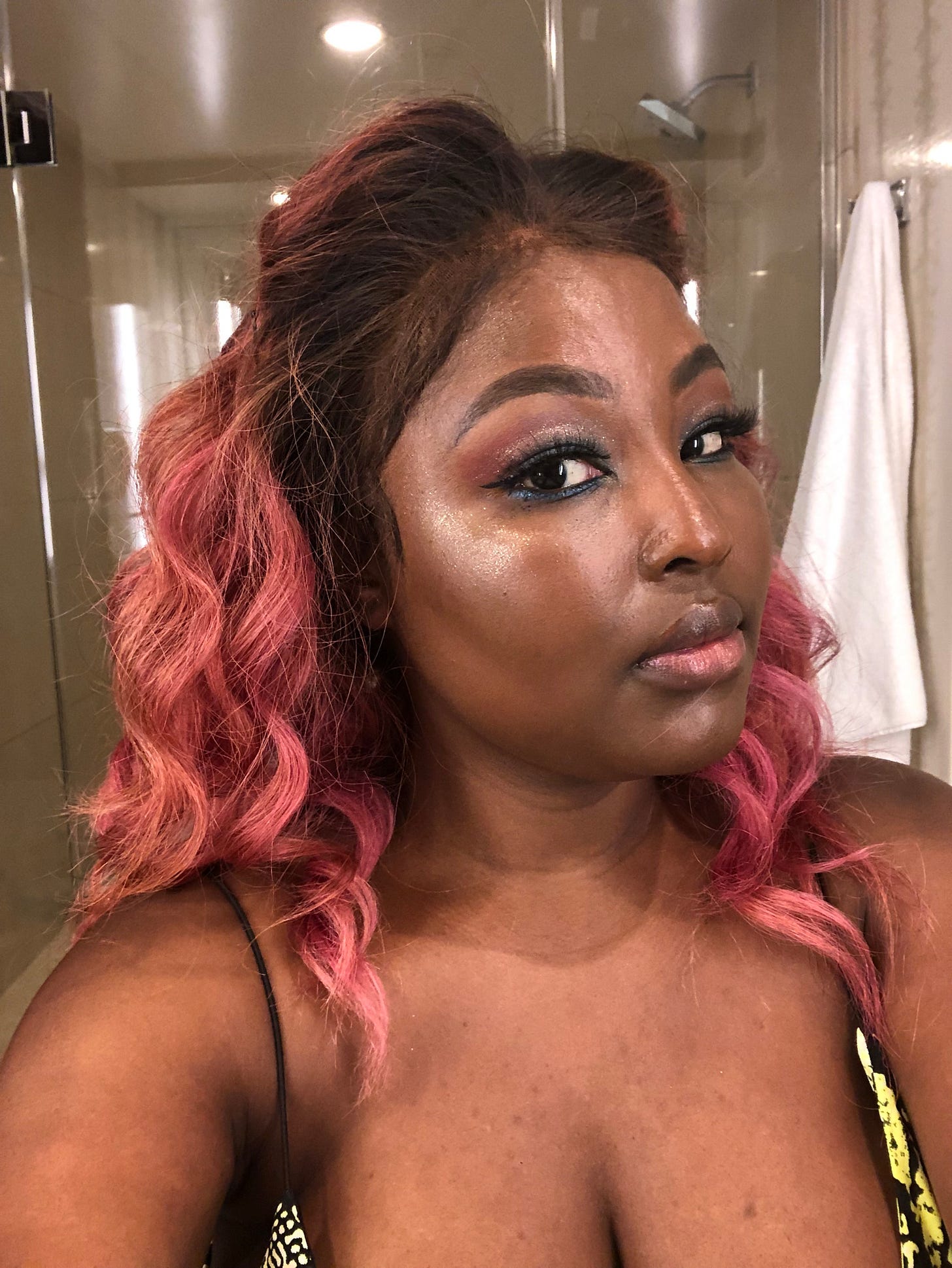 Black girl wearing Pat McGrath foundation Black girl wearing Pat McGrath foundation