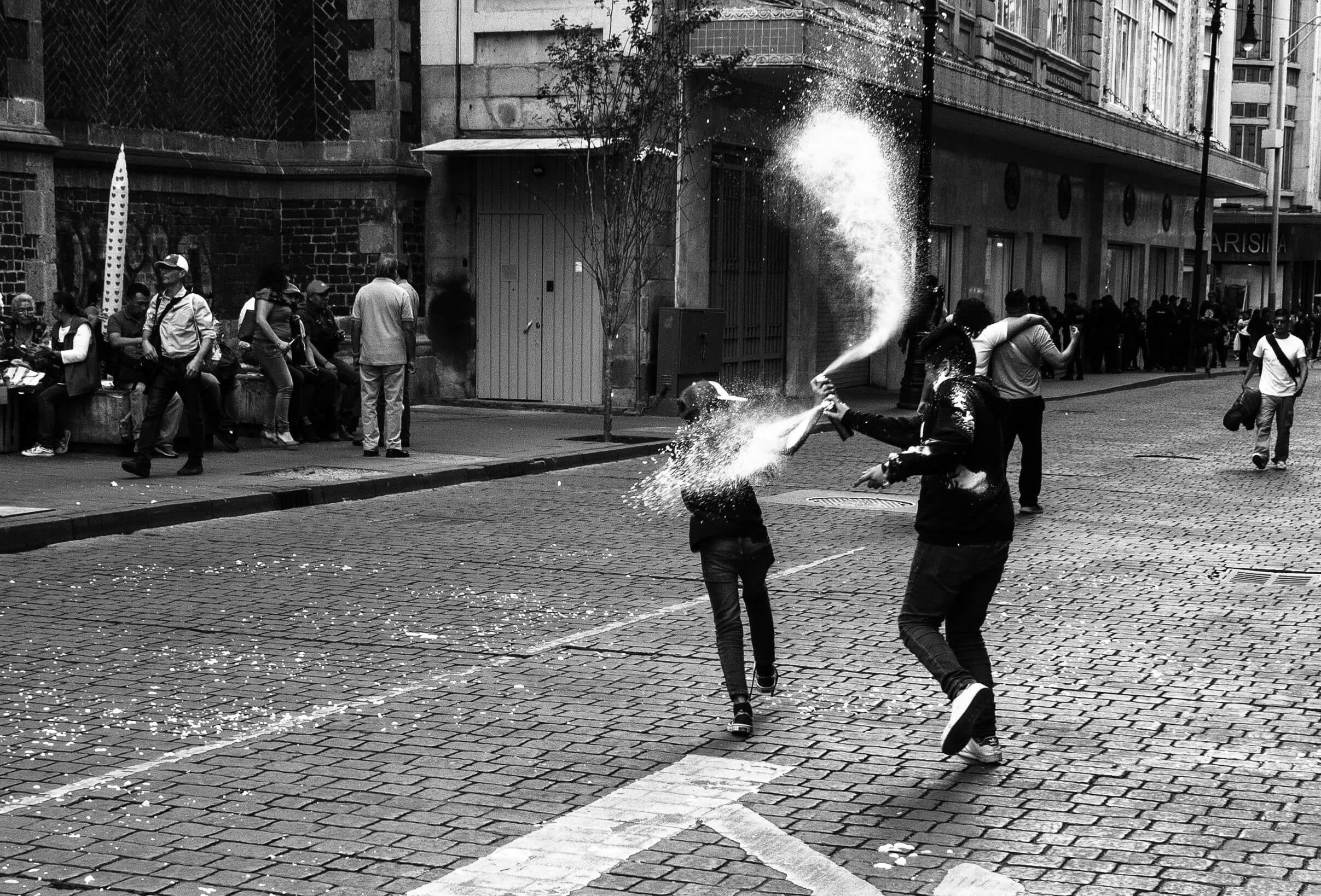 Kids are having fun in the streets of Centro Historico of the Independence Day. Kids are having fun in the streets of Centro Historico of the Independence Day.
