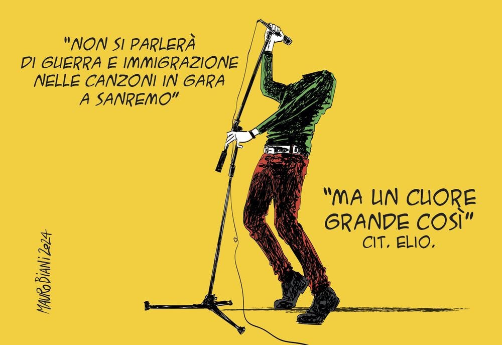 Charge de Mauro Biani, no BlueSky