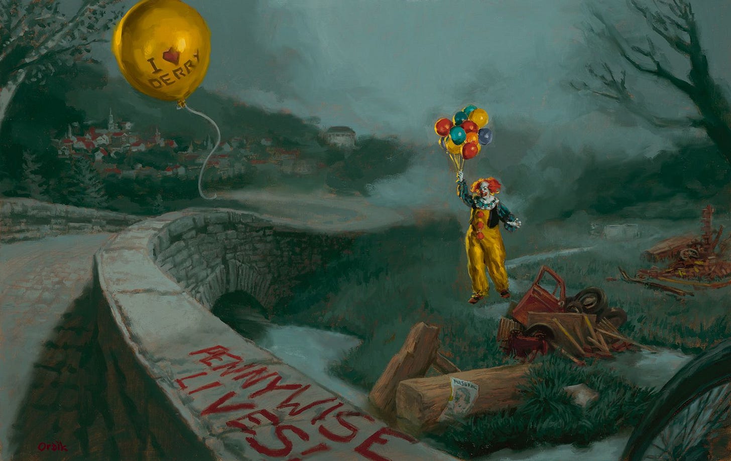 Glen Orbik IT cover art for 25th Anniversary Edition | Stephen king, Horror  movies, Horror