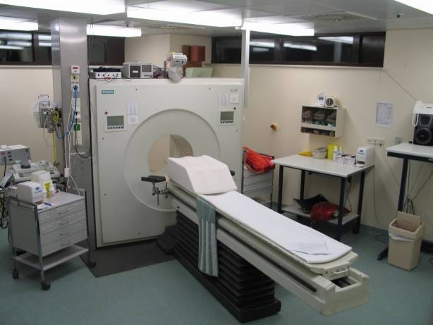 Antimatter (in the form of positrons) is used in hospitals around the world to perform PET scans (the ‘P’ in PET is short for ‘positron’). Image Credit: Wikimedia Antimatter (in the form of positrons) is used in hospitals around the world to perform PET scans (the ‘P’ in PET is short for ‘positron’). Image Credit: Wikimedia