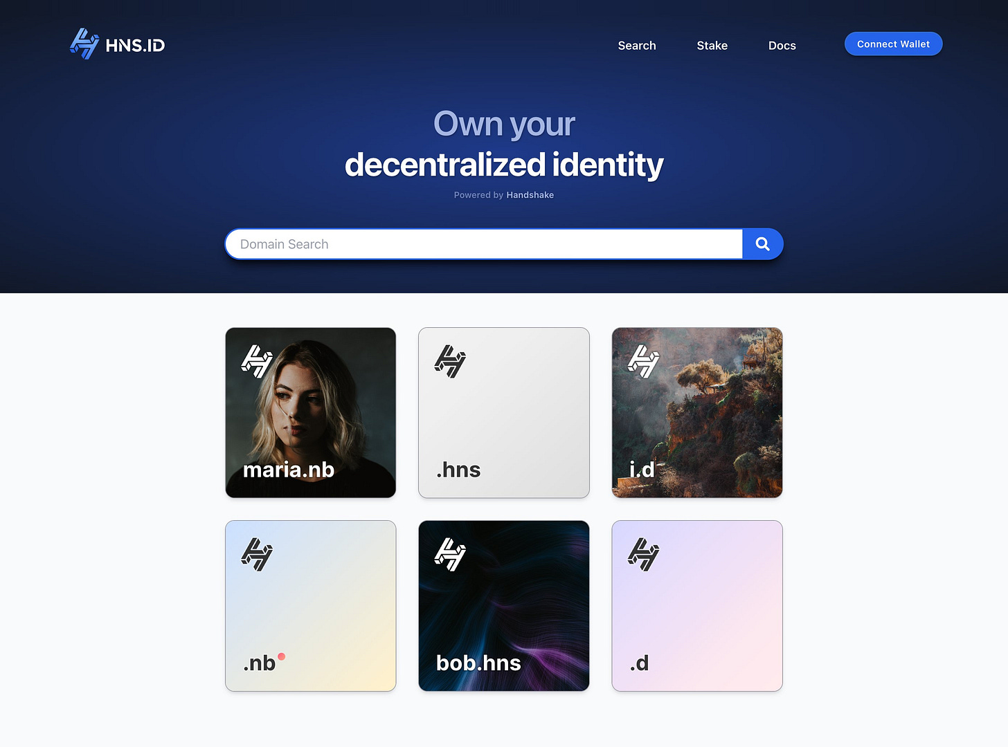 HNS.ID homepage.