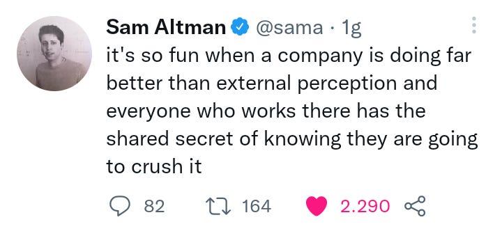 This tweet by Sam Altman could be very important. Is he talking about  OpenAI? : r/singularity