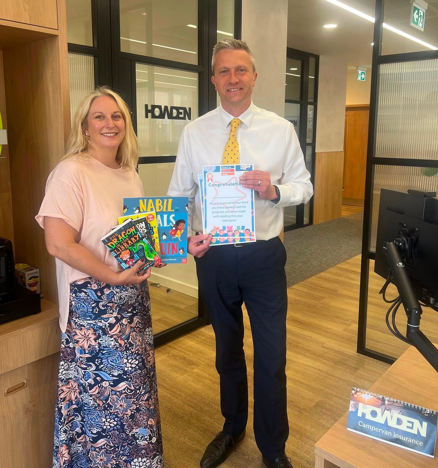 May be an image of 2 people, eyewear and text