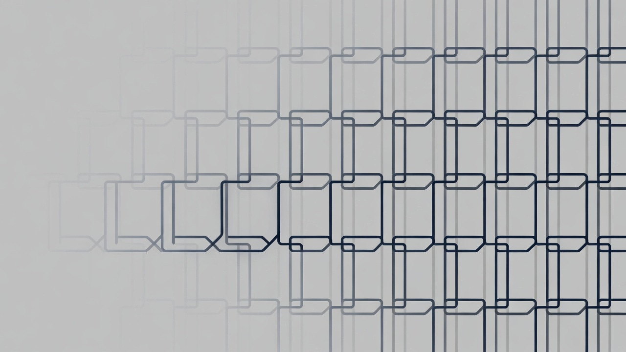 Minimalist editorial illustration showing a repeating pattern that becomes clearer and more defined over time.