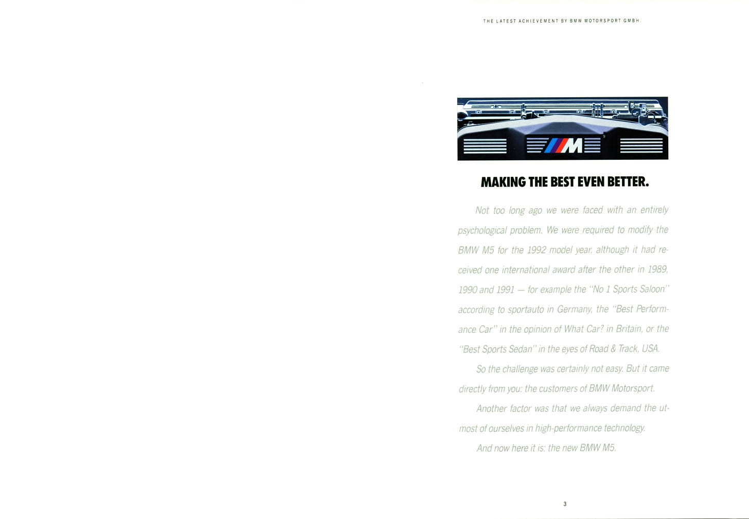 BMW E34 M5 1992 brochure