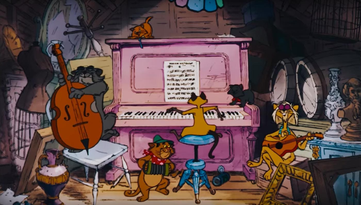 This Jazzy Scene from The Aristocats - "Gato Jazz" or Everybody Wants to Be a Cat - things This Jazzy Scene from The Aristocats - "Gato Jazz" or Everybody Wants to Be a Cat - things