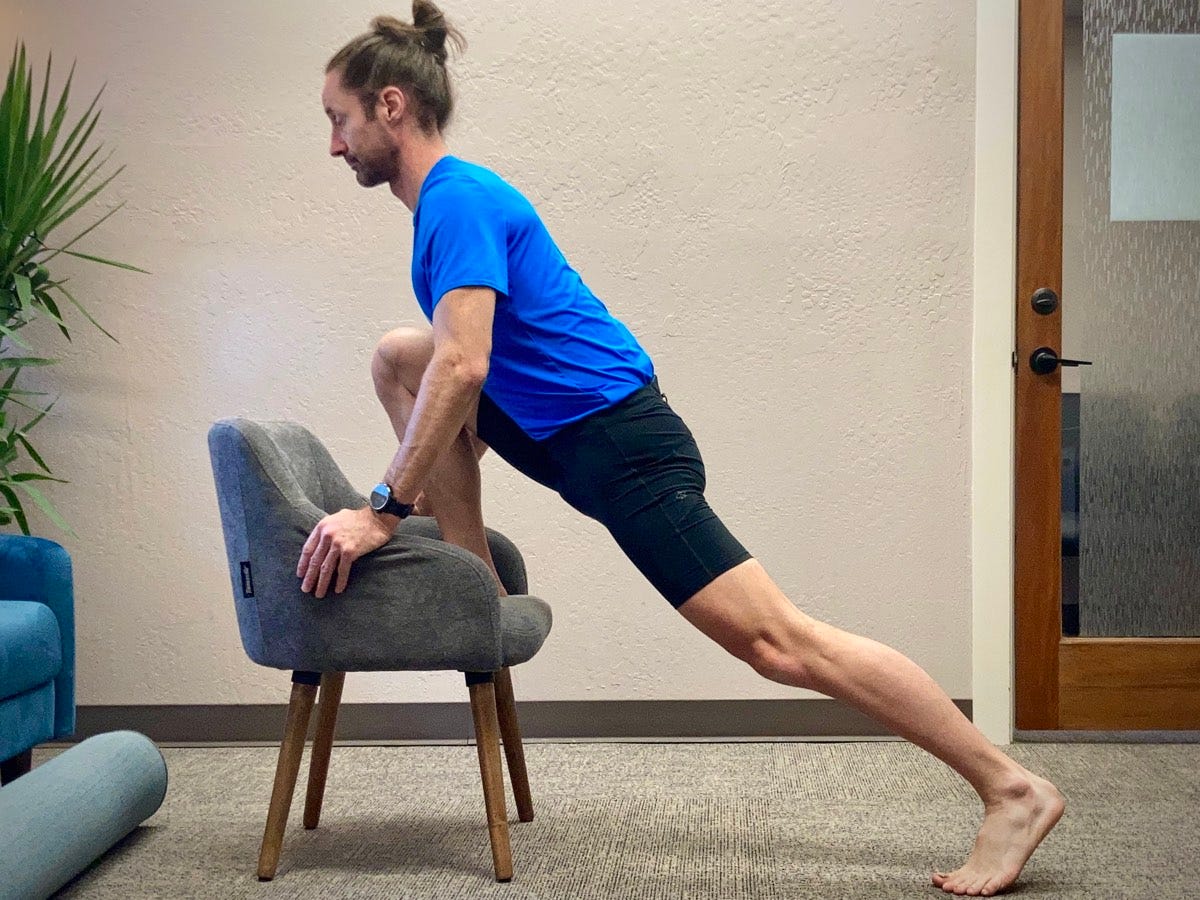 Low back pain - runners lunge side view