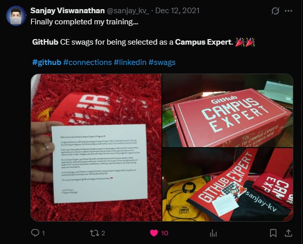 🎓 Become a GitHub Campus Expert - by Sanjay Viswanathan