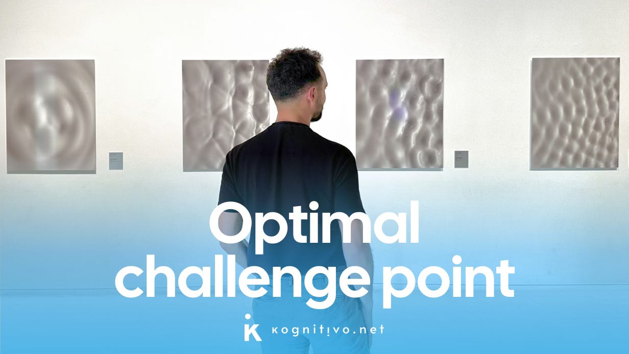 Image showing different works of art getting more complex representing the idea of increasing difficulty as a way to achieve optimal challenge point. Image showing different works of art getting more complex representing the idea of increasing difficulty as a way to achieve optimal challenge point.