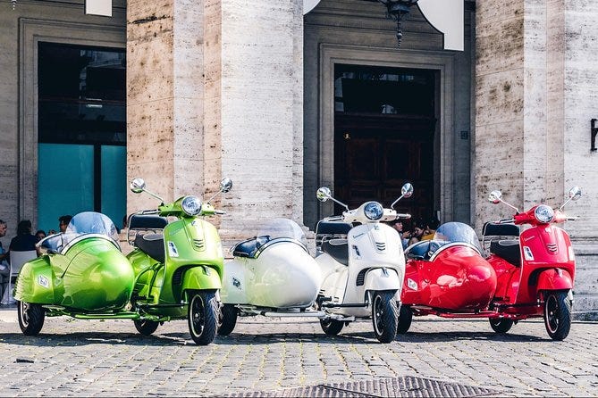 Rome by Vespa Sidecar Tour